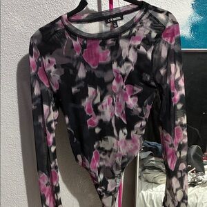 Steve Madden Floral Mesh Bodysuit